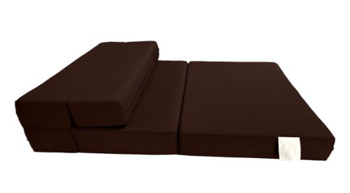 Lounger Folding Foam Mattress, Convertible Sleeper Sofa Bed 6 x 48 x 80 Brown - Picture 5 of 8
