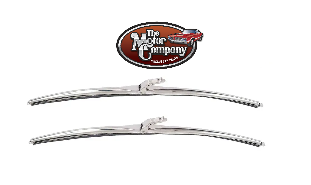 16" Anco Style Stainless Steel Wiper Blade Set 19691970 Mustang and