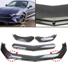 4pcs Car Front Bumper Lip Spoiler Splitter Carbon Fiber for Dodge Charger 06-15