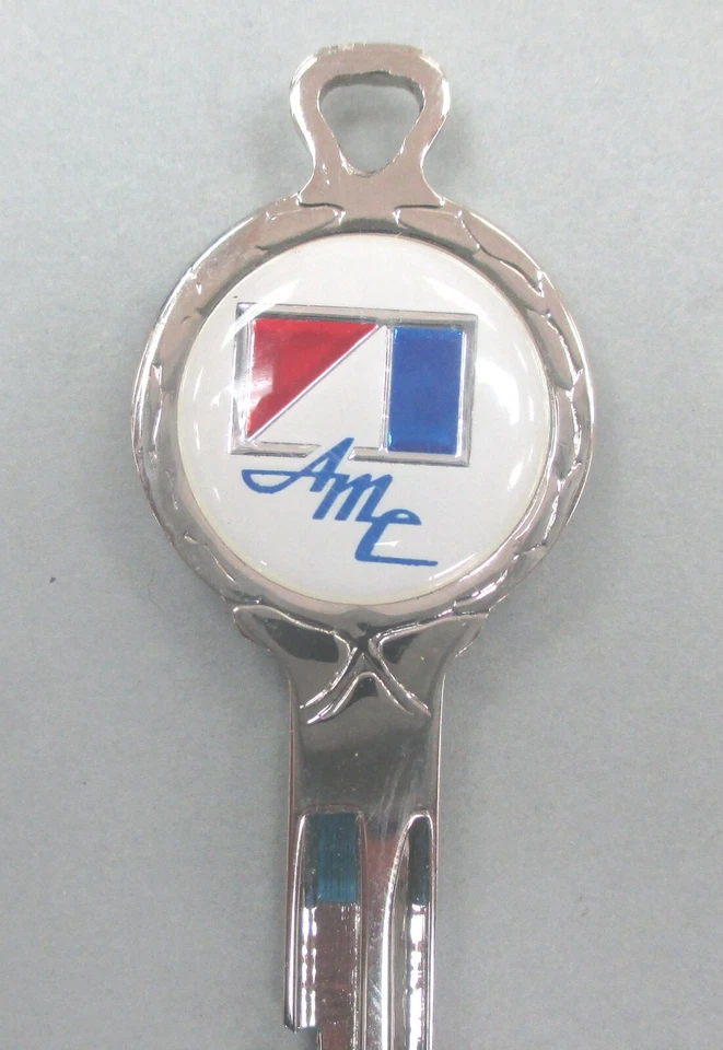 AMC White American Motors Deluxe Classic Keys Set 1975 1976 1977 1978 1979 1980 - Image 2 of 4