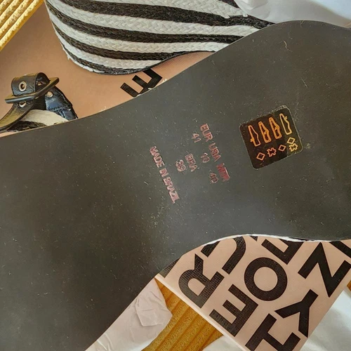 Anthropologie Vicenza 尺寸 41 (10-10.5) 厚底高跟鞋 Raffia 黑白 全新 - 第 8 张/共 13 张