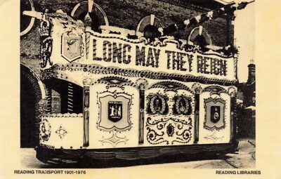 Postcard Reading Transport 1901-1976 Reading Libraries Long May They Reign Bus