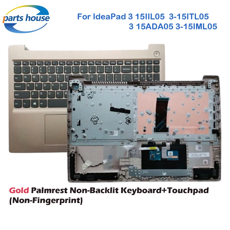 For Lenovo IdeaPad 3-15 3-15IIL05 3-15ADA05 3-15IML05 Palmrest Keyboard Touchpad - Image 3 of 4