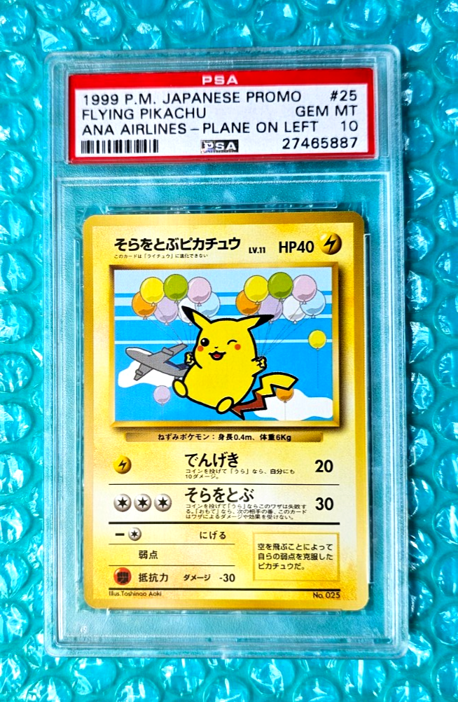 1999 Pokemon Japanese Flying Pikachu ANA Airlines Plane on