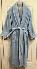 Turkish Towels Original Terry Mens Blue Premium Bathrobe Belt Pockets Cotton XL