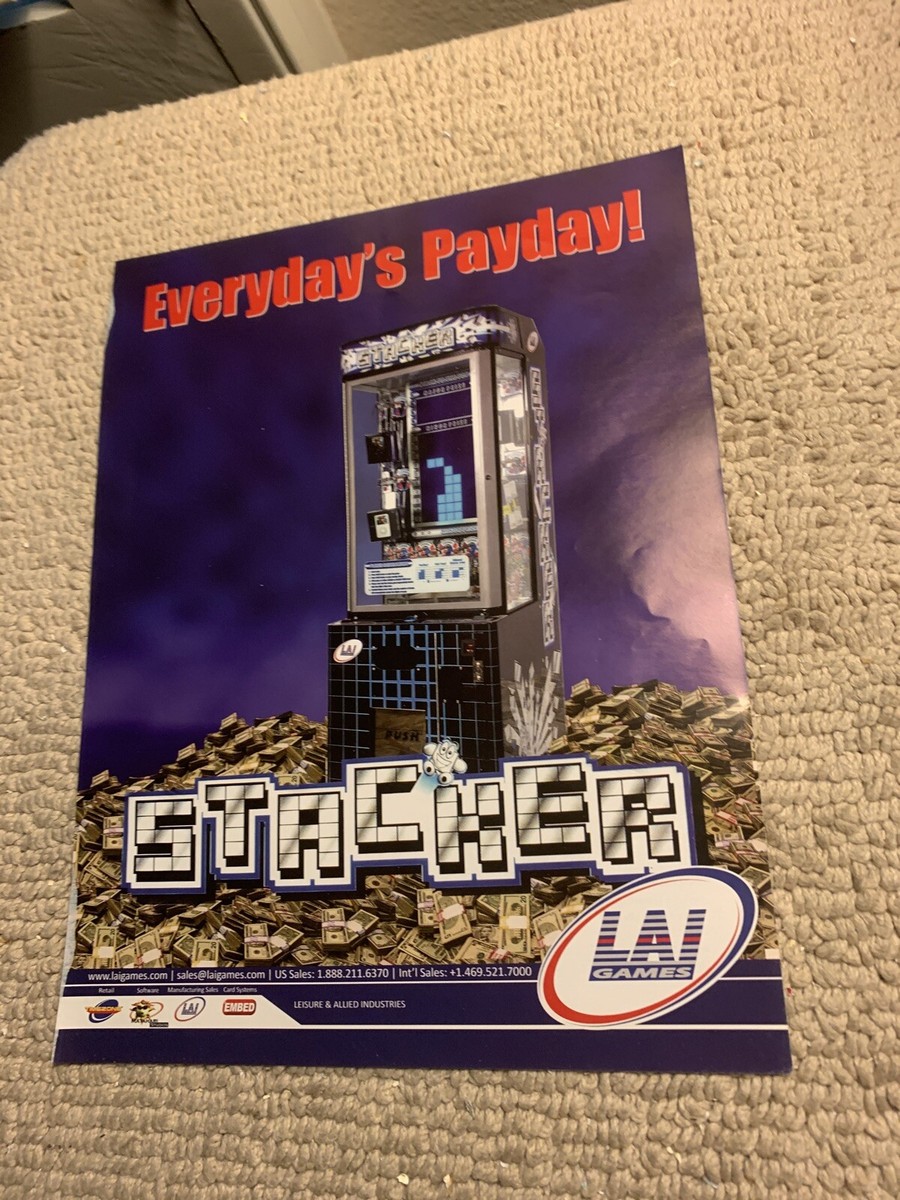 original 11-8 1/4” Stacker LAI arcade game FLYER AD | eBay