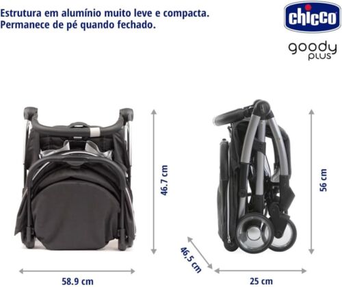 Chicco Goody Plus Stroller magic Fold - Black Re_Lux RRP £229 Birth To 22kg - Picture 7 of 8