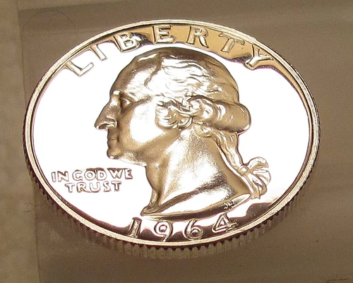 1964 Gem Proof Quarter 90%   Blazing Mirrored Surfaces #124 ~ 10