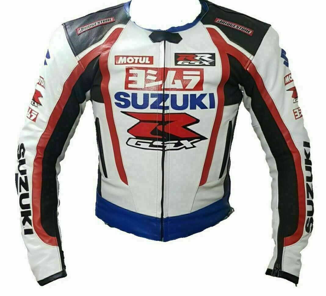 Suzuki GSXR Motorcycle Leather Jacket-Motorbike Leather Riding