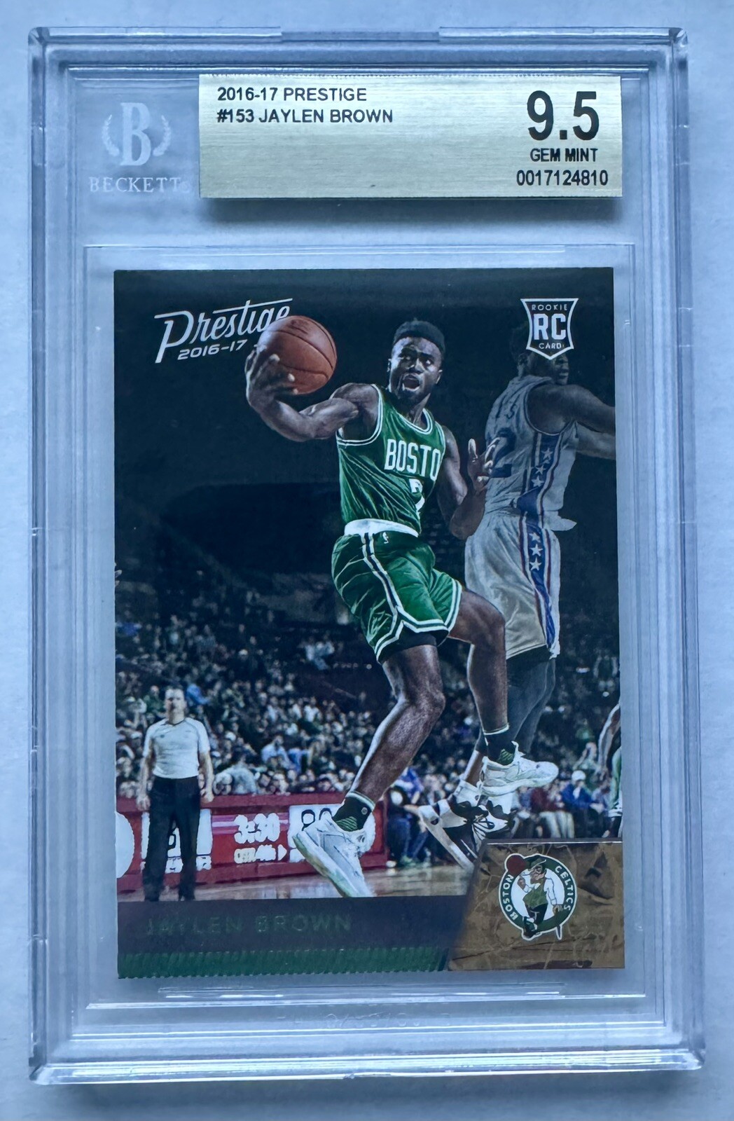 2016-17 PRESTIGE JAYLEN BROWN ROOKIE #153 BGS 9.5 GEM MINT NBA CHAMP CELTICS