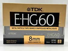 TDK E-HG 60 8mm Cassette Metal particle tape E-HG New 