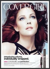 Cover Girl 2010s Print Advertisement Ad 2011 Drew Barrymore Lash