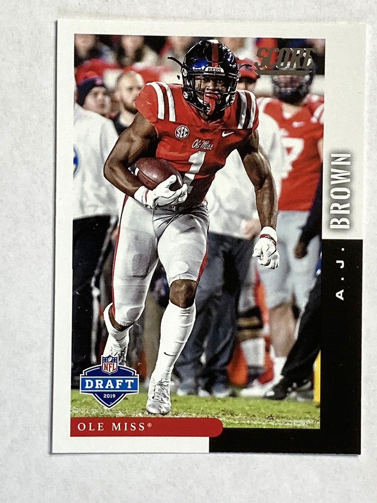 2019 Score NFL Draft A.J. Brown Rookie Card #DFT-10