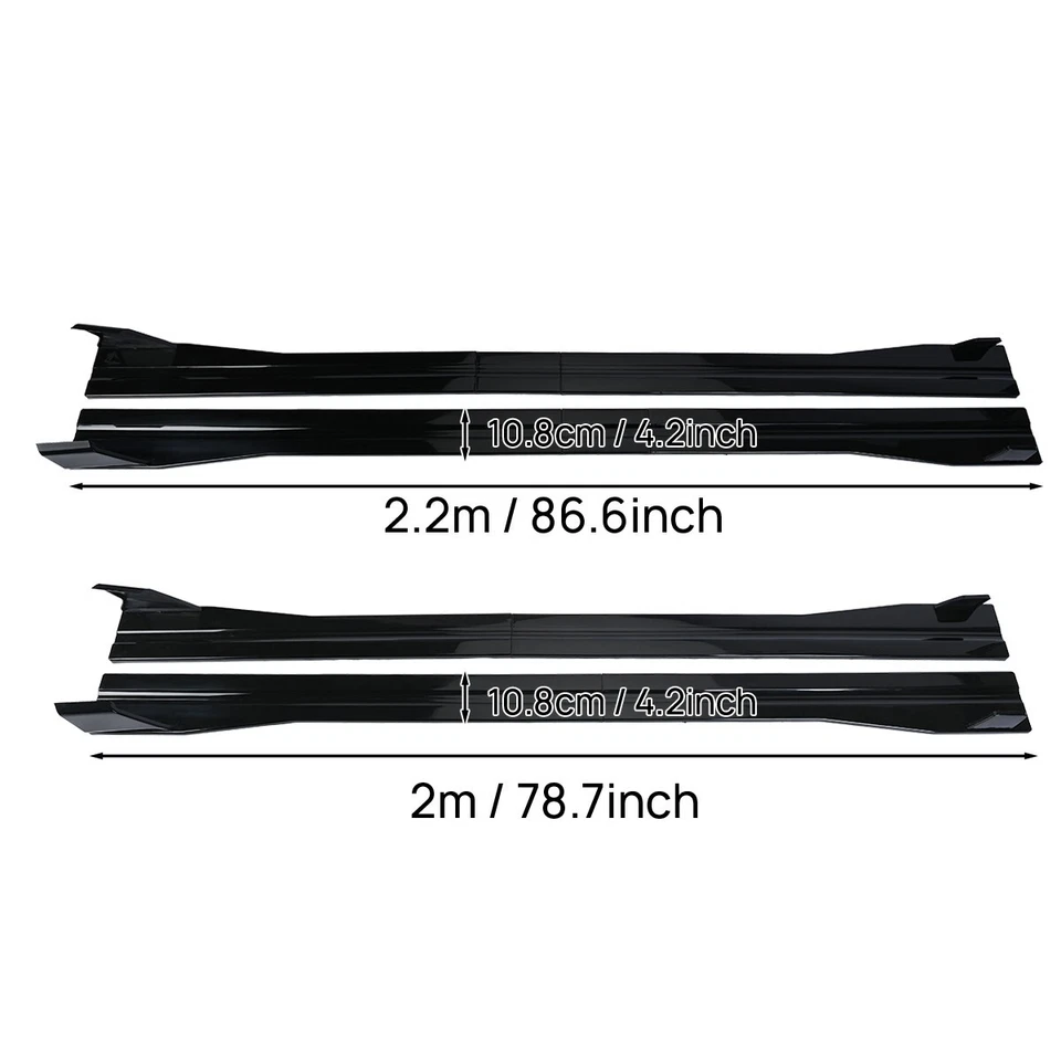 78.7"~86.6" For Chevrolet Sonic 2012-2020 Side Skirt Lip Splitter Rocker Panel Foto 4 de 4