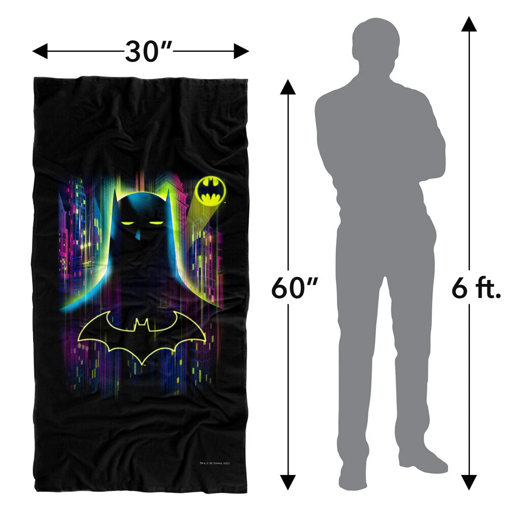 Batman Knight Lights Officially Licensed Beach Towel 30"x60"