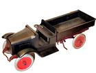 Vintage 1920's Buddy L Pressed Steel Chain Lift Dump Truck Complete & Original