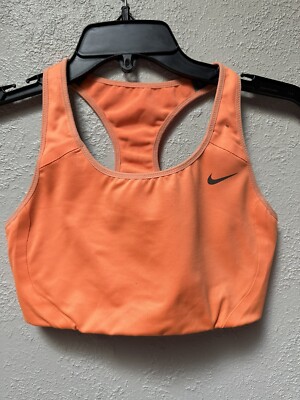 neon orange nike sports bra