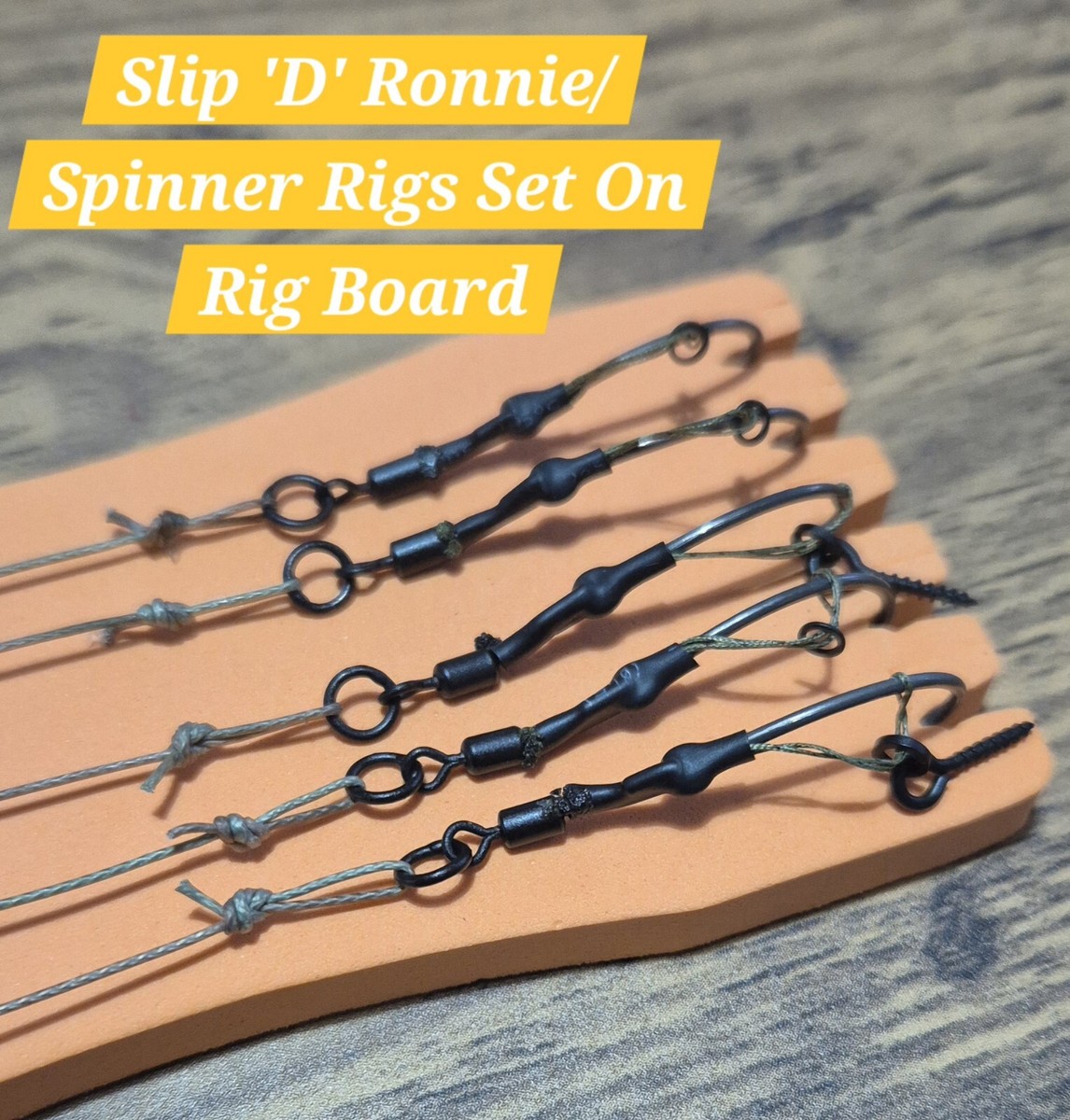 Slip 'D' Ronnie Rig Spinner Rig Carp Fishing Rigs Curved Shank