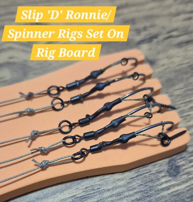 Slip 'D' Ronnie Rig Spinner Rig Carp Fishing Rigs Curved Shank