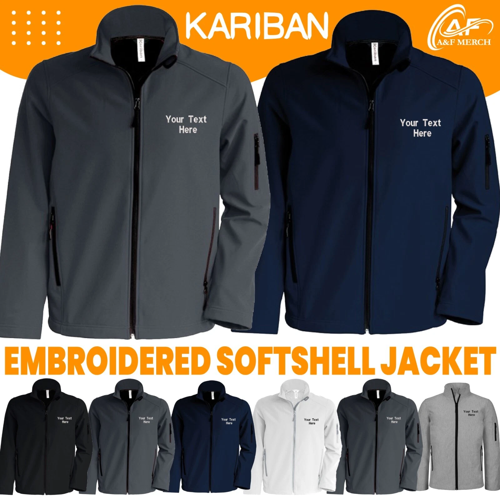 Personalised Custom Embroidered Kariban Softshell Jacket Water Resist KB401
Opens in a new window or