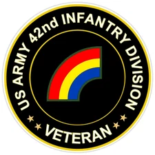 US Army 42nd Infantry Division Veteran Bumper Sticker Military Vinyl Decal 5"