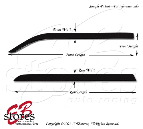 Low Profile Window Visors 4pcs Out-Channel For Toyota Tundra Crew Max Cab 07-16 - Image 3 of 4