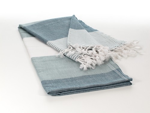 DENIZ Turkish Towel Peshtemal Sarong Bath SPA Beach Hammam Gym 100% Cotton - Picture 7 of 14