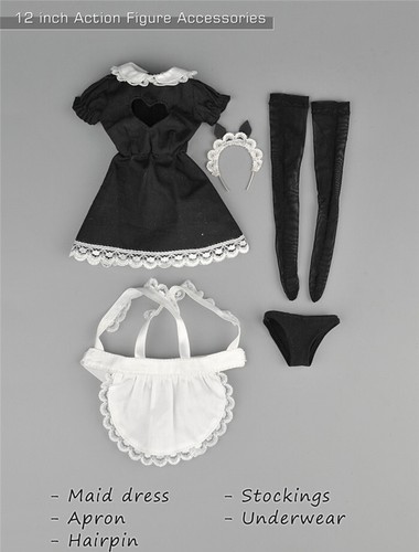 1/6 Female Maid Dress Lingerie Set For 12" PHICEN Hot Toys Figure Girl BJD Doll - Picture 8 of 8
