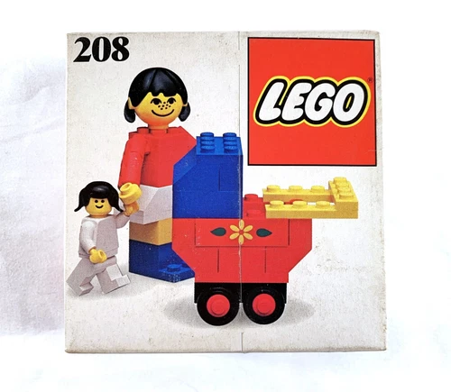 New Lego Set 208 Mother with Baby Carriage, Vintage 1978