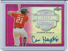 Camden Hayslip 2020 Leaf Perfect Game Auto SP #1/1 Metal Proof Rainbow