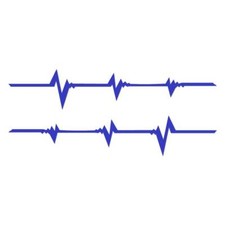 Two Pinstripe Heartbeat Ecg Vinyl Decal Sticker Multiple Colors Sizes 7429