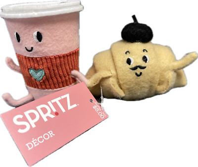Target Spritz Felt Coffee & Croissant Duo Valentine's Day Figurine 2025 NEW