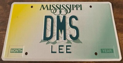 DMS Vanity License Plate Mississippi Digital Media Systems Dealer Management Sys