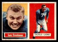1957 Topps Lou Creekmur Detroit Lions #20 VG-EX XX0564