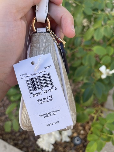 Coach CS442 Nolita 19 In Signature Canvas IN Light Khaki Chalk - Picture 3 of 7