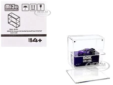 SHOWCASE 2 CARS DESK TOP DISPLAY CASE W/COVER FOR 1/64 SCALE MODEL CARS MJ13012