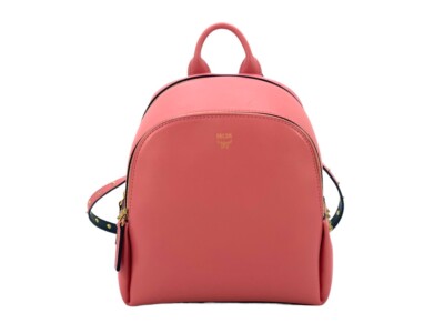 MCM Coral Blush Duchess Polke Studs Mini Leder Backpack Small