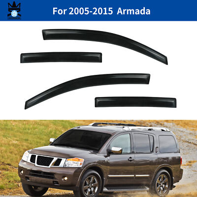 Fits 04-16 Nissan Armada 04-10 Infiniti QX56 Window Visors Acrylic 4Pc Set