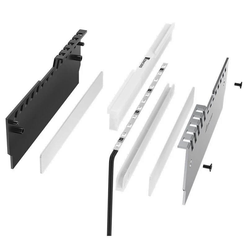 2-Pack LED Memory Cooling Aluminum RAM Radiator RGB PC Case for DIY Game Chassis - Image 3 of 4