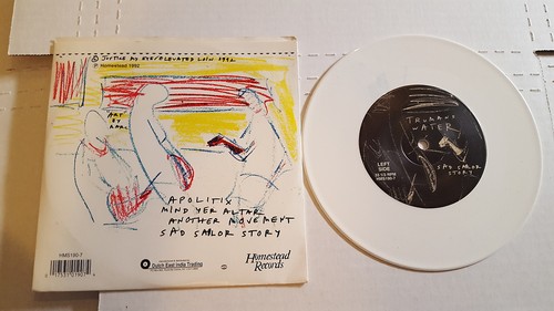 TRUMANS WATER - Our Scars Like Badges 1992 EXPERIMENTAL ALT ROCK White Vinyl 7" - Picture 3 of 4