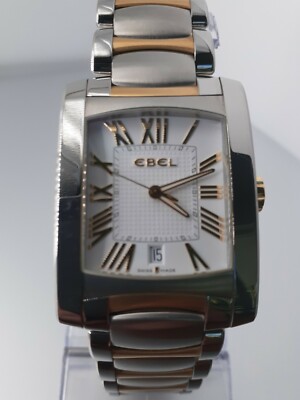 Ebel Brasilia Men's Two Tone White Dial Watch, 18kt YG & S/S Case & Bracelet