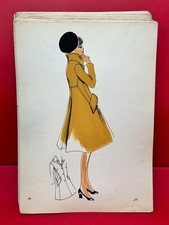 #11 BOZZETTO DISEGNO ALTA MODA FASHION DESIGN VINTAGE ITALY anni 60
