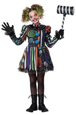 Neon Nightmare Horry Creepy Clown Child Costume
