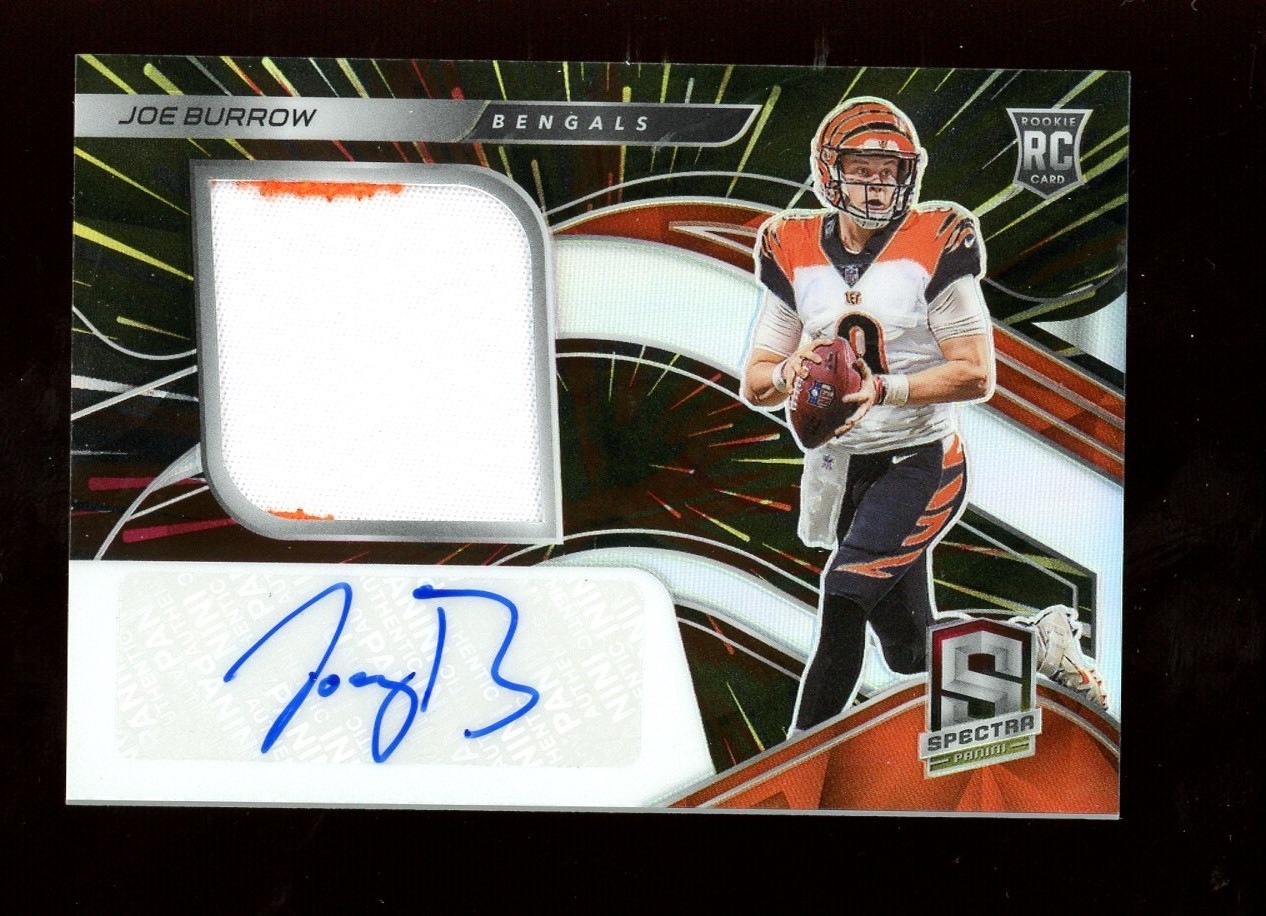 2020 Panini Spectra Hyper #201 Joe Burrow RPA RC Rookie Patch AUTO 62/75