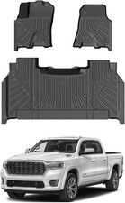 Heavy Duty Rubber All Weather Floor Mats For 2025-2026 Dodge Ram 1500 Crew Cab Heavy Duty Rubber All Weather Floor Mats For 2025-2026 Dodge Ram 1500 Crew Cab