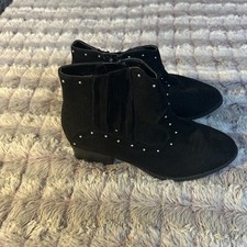 New Wonder Nation Girl Black Ankle Boots Size 3