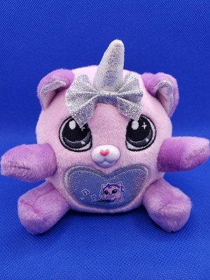 Rainbocorns Kittycorn Pink and Purple Cat Bow Surprise Series 2 Rare Zuru Plush