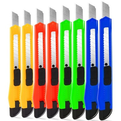 8 Pack Box Cutter Utility Knife, 9mm Snap-off Box Cutter Retractable for Opening