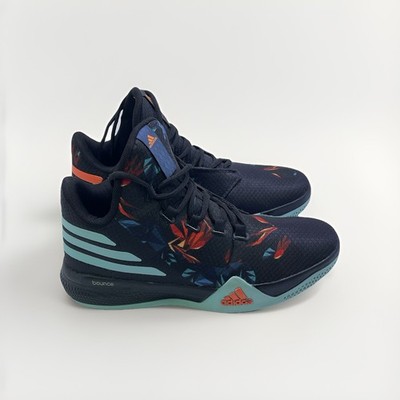 Adidas LIGHT EM UP 2 Bounce Basketball Shoes - Black/Orange/Green Size : 8.5