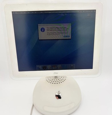 Apple iMac G4 15  ADJUSTABLE Flat Panel 700MHz PowerPC Tested Works M6498